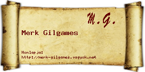 Merk Gilgames névjegykártya